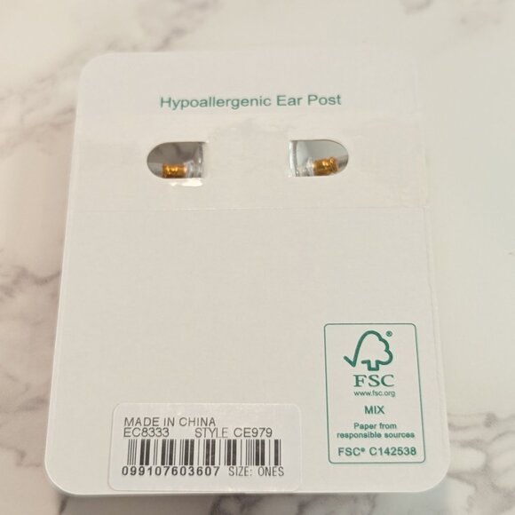 J.Crew Chainlink Hoop Earrings with Crystals - Picture 6 of 7